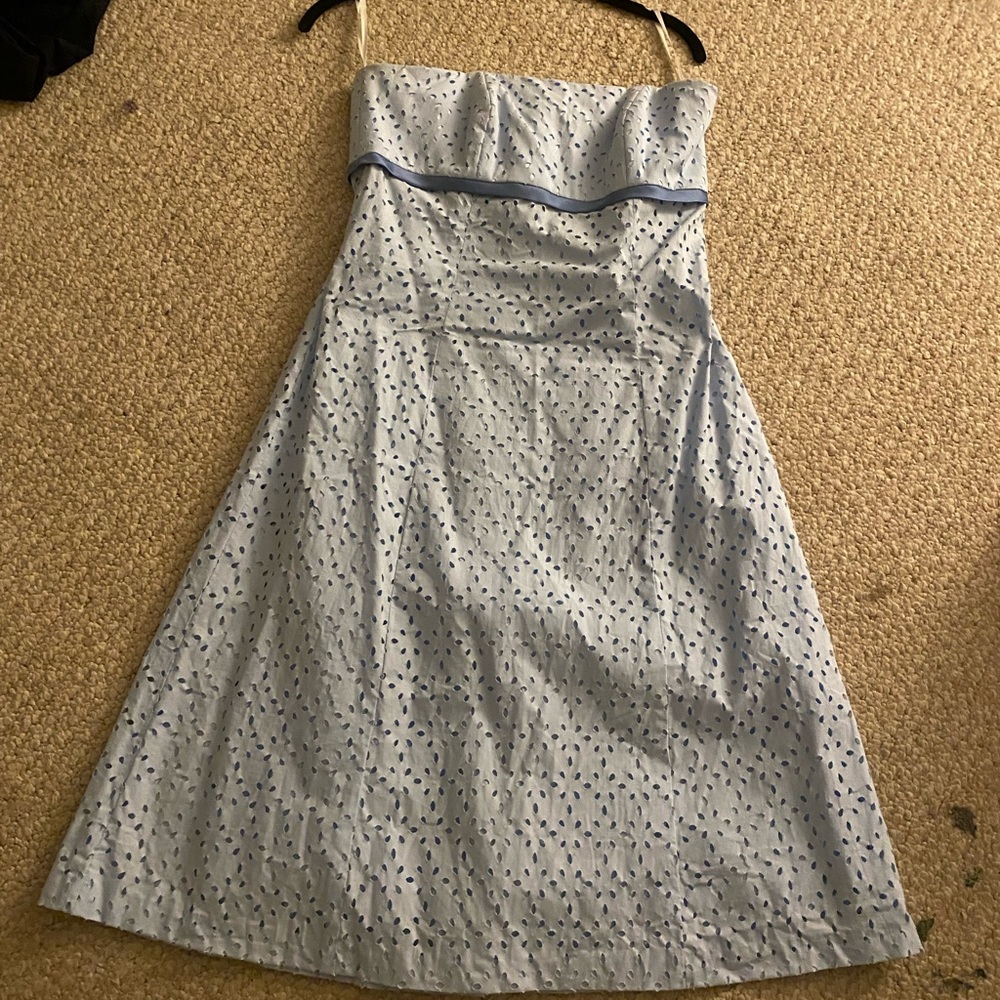 Blue strapless Cinderella dress!